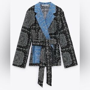 Zara Paisley Bandana Blazer